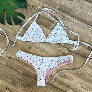 White and Black Celestial Moon Stars Bikini Set
